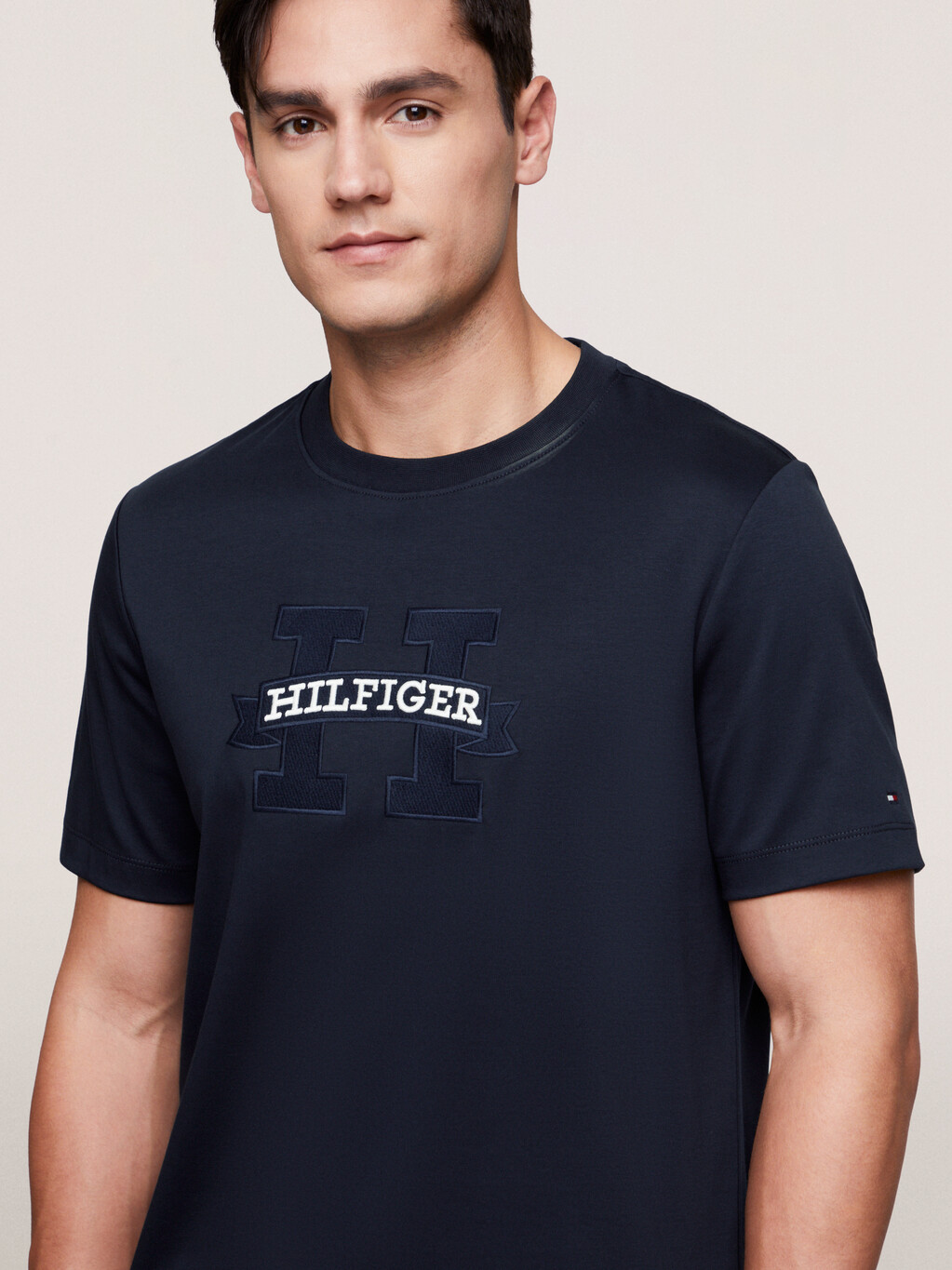 Hilfiger Scroll Logo Graphic T-Shirt, Desert Sky, hi-res