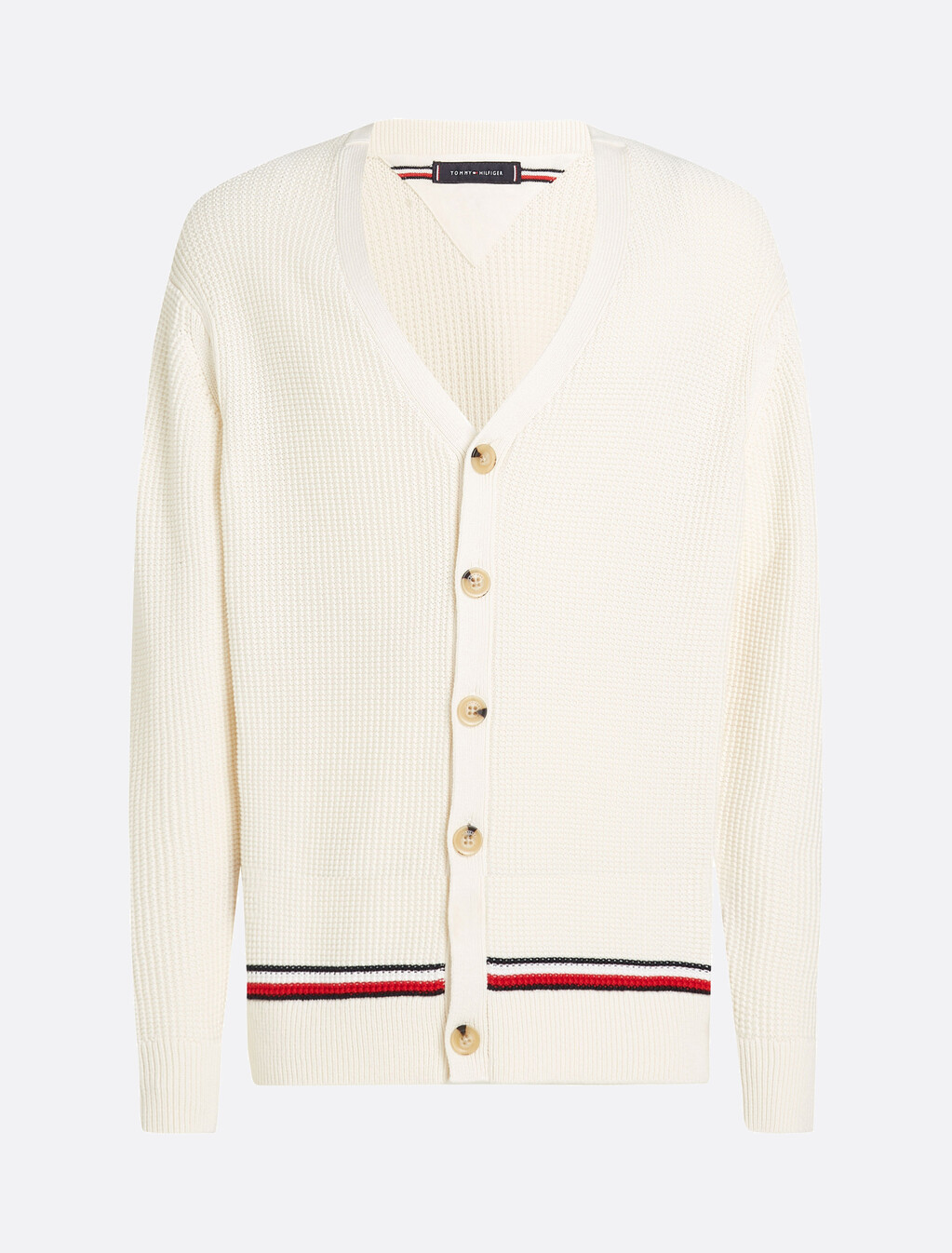 Relaxed V-Neck Cardigan, Ivory Petal, hi-res