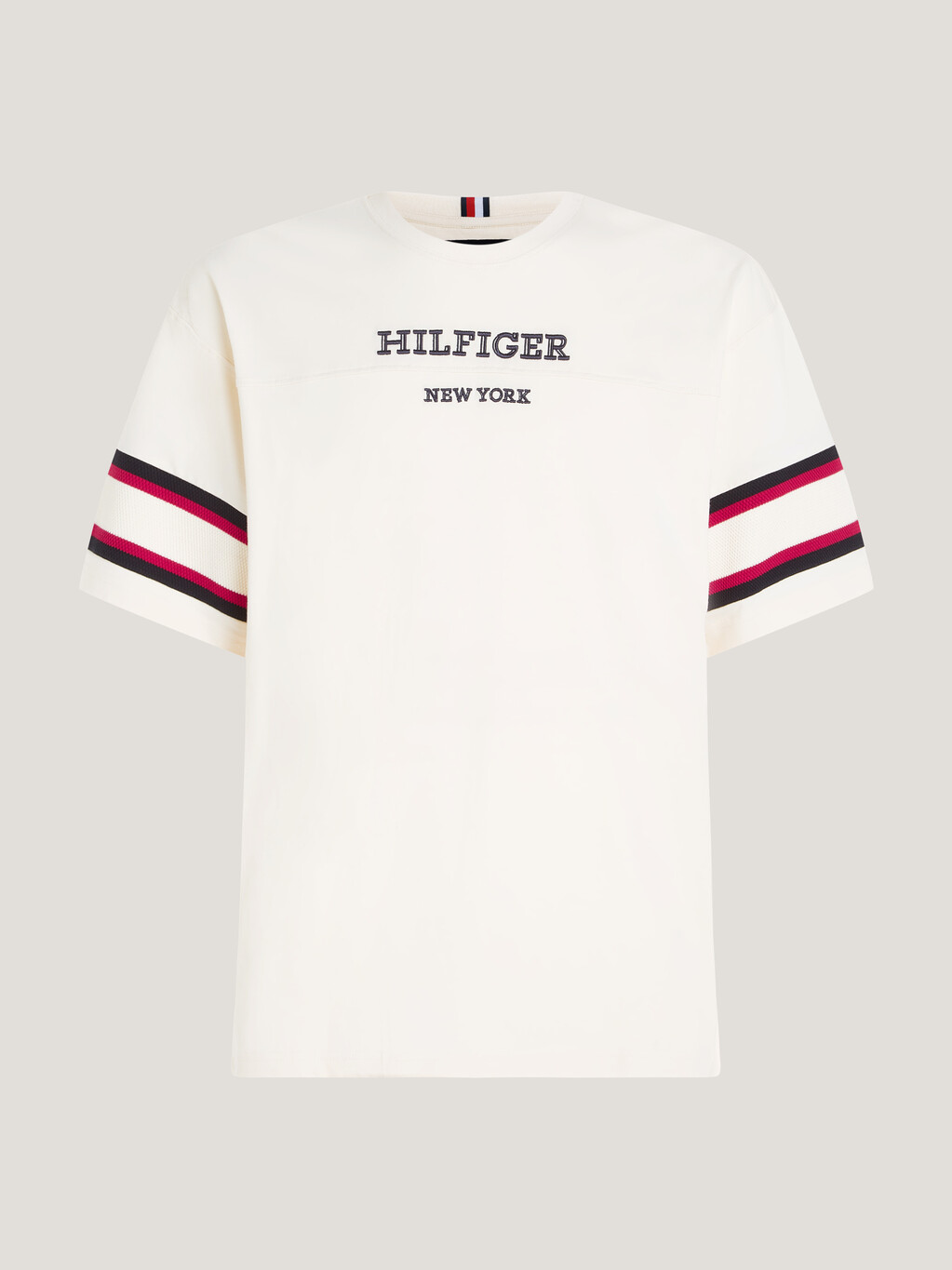 Hilfiger Monotype 條紋袖 T 恤, Calico, hi-res
