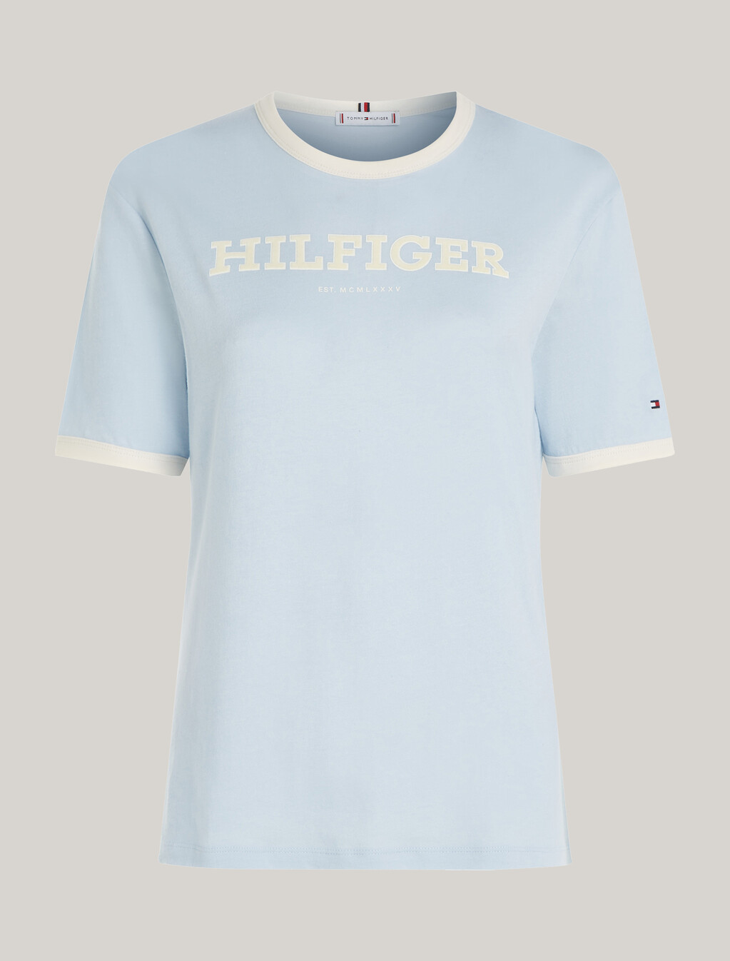 Hilfiger Monotype Flocked Logo T-Shirt, Breezy Blue, hi-res