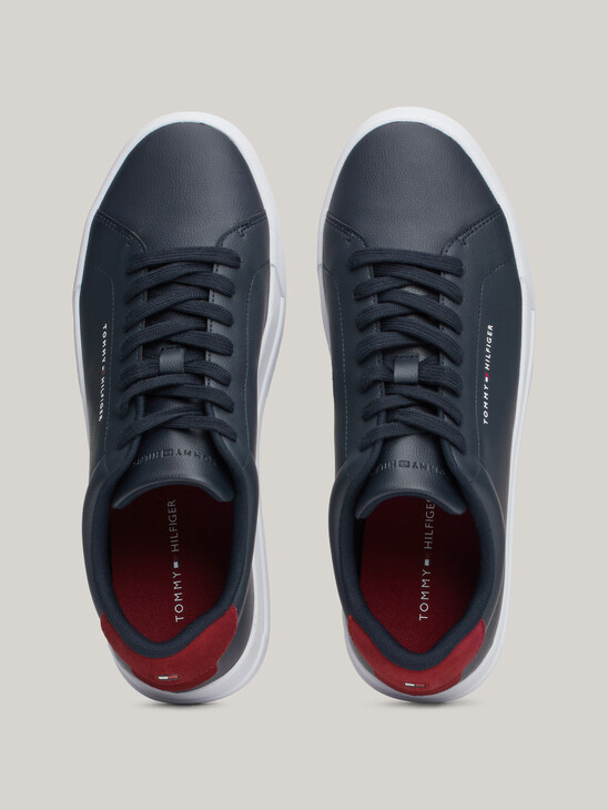 Pebble Grain Logo Court Trainers