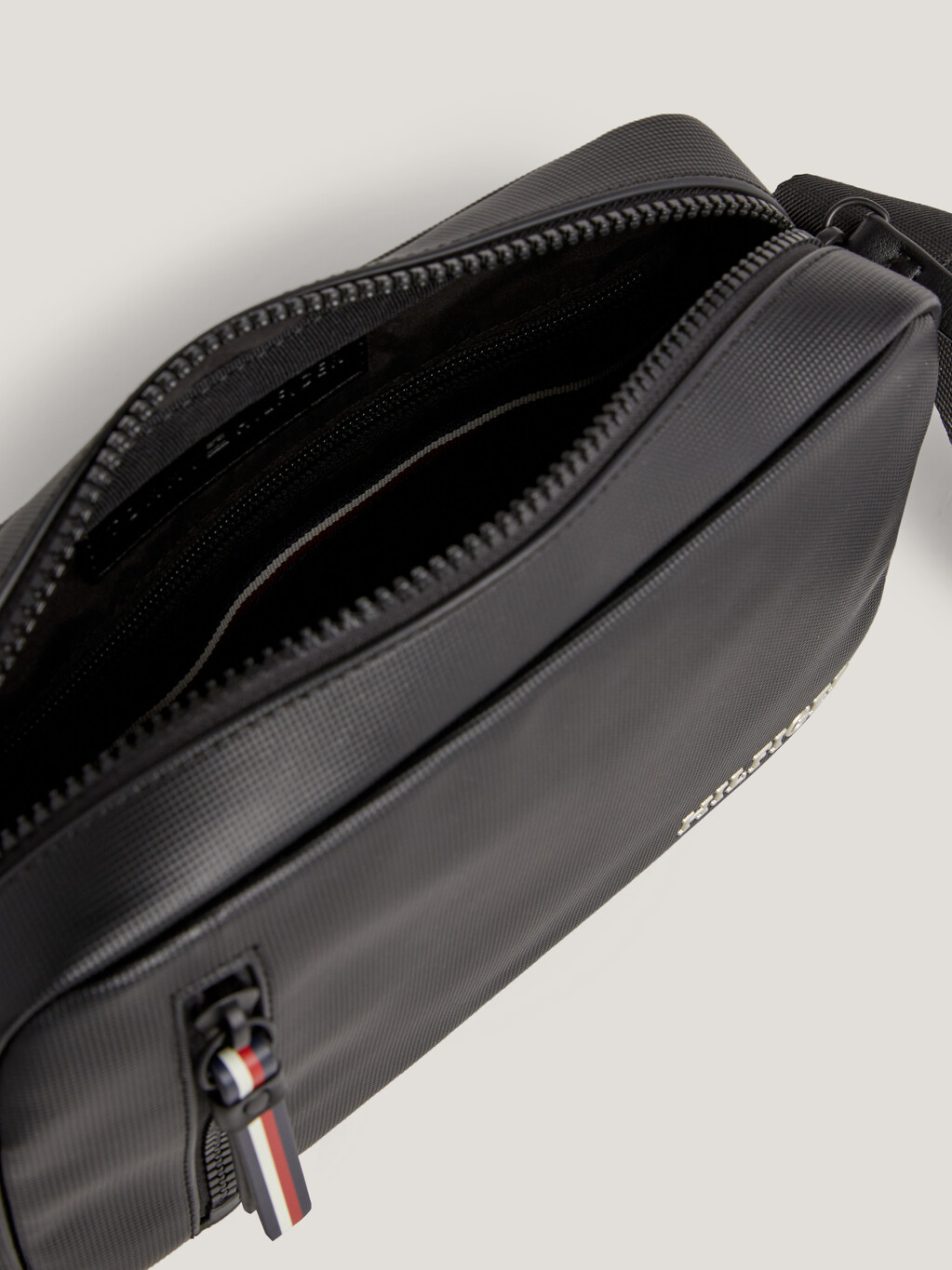Pique Textured Small Camera Bag, Black, hi-res