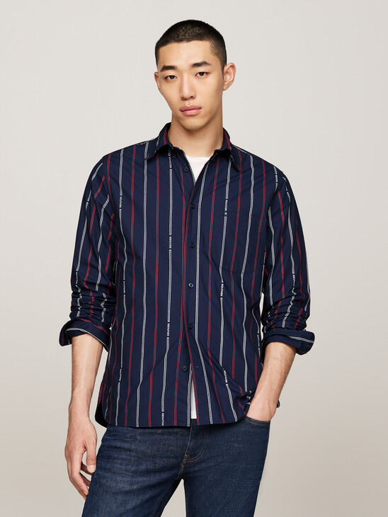 Hilfiger Monotype Pinstripe Regular Fit Shirt