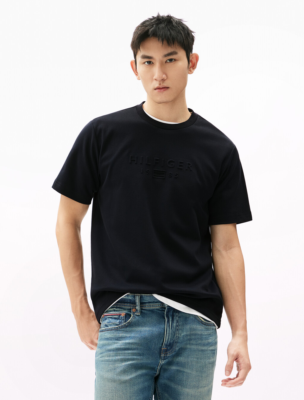 UV Cooling Embossed Logo Pique T-Shirt, Desert Sky, hi-res