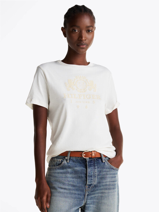 Contrast Trim Crew Neck T-Shirt