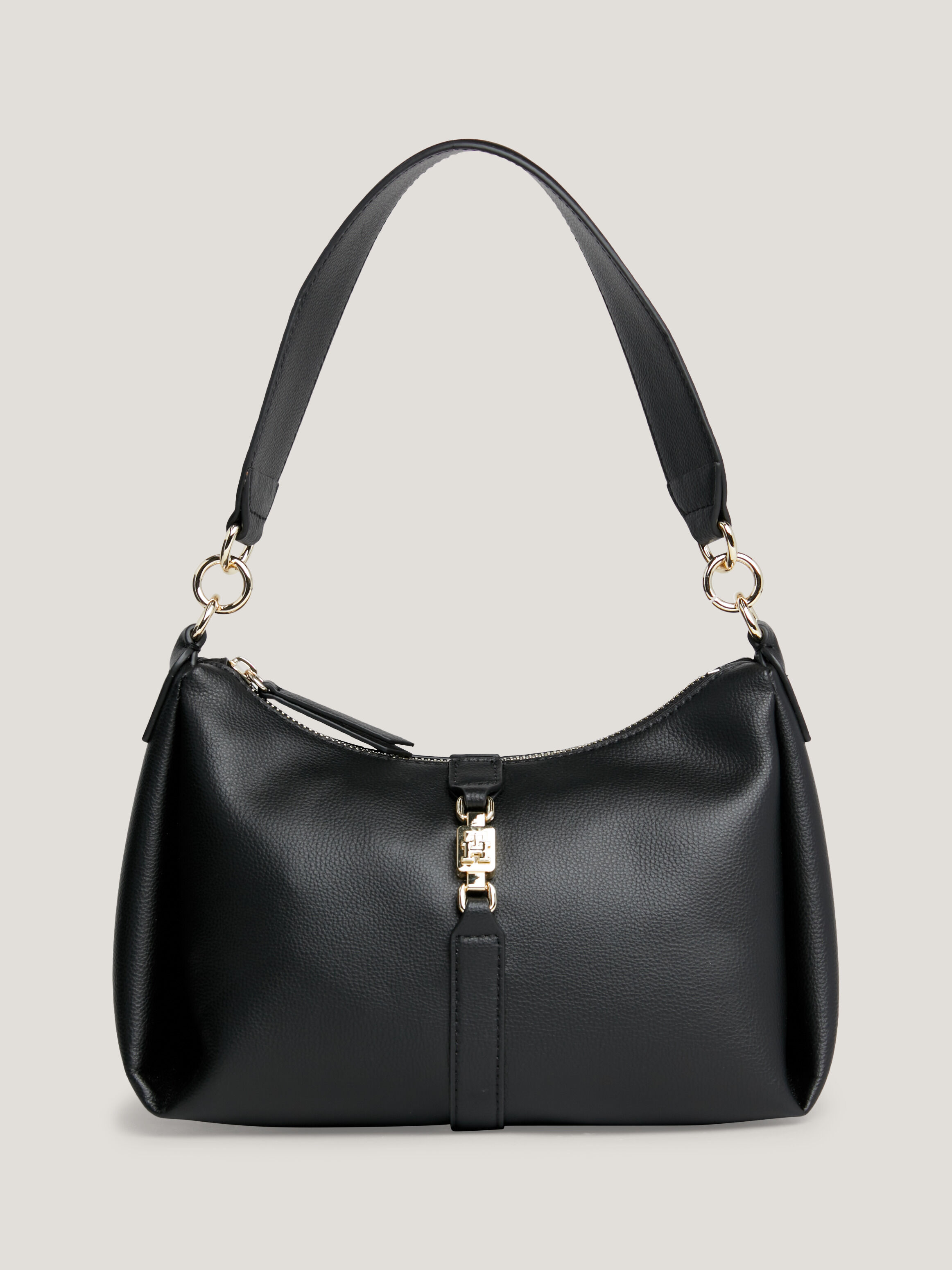 TH Monogram Horsebit Hobo Shoulder Bag black Tommy Hilfiger Taiwan