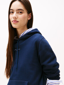 Linear Logo Fleece Hoody, Dark Night Navy, hi-res