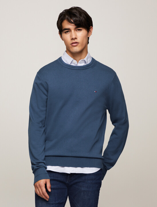 Cotton Silk Crewneck Sweater