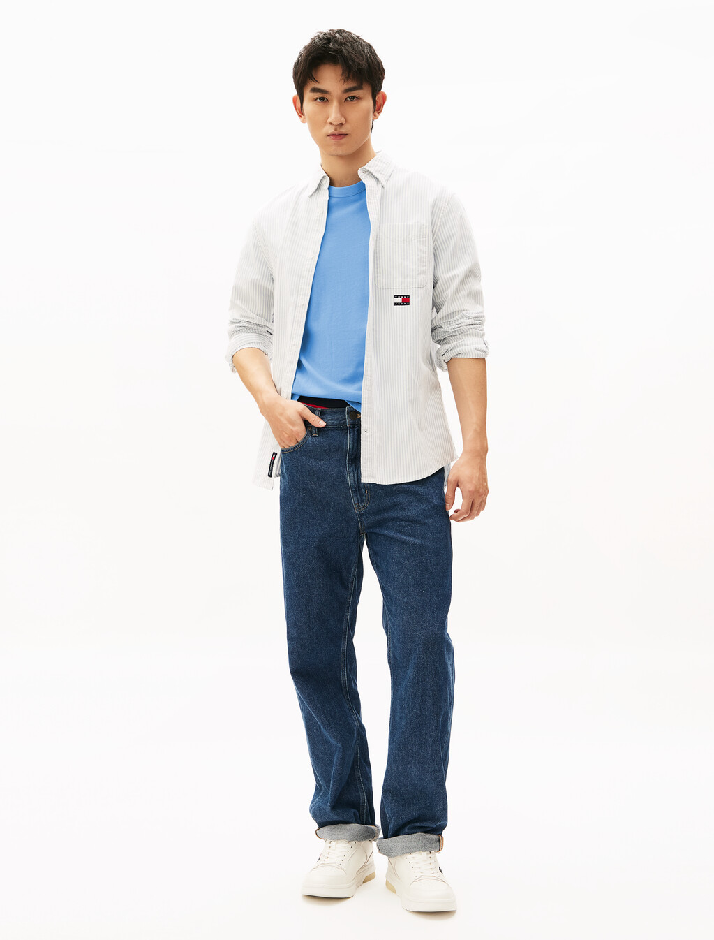 Tommy Badge Crew Neck T-Shirt, Sugarplum Blue, hi-res