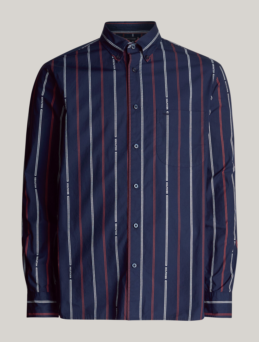 Hilfiger Monotype Pinstripe Regular Fit Shirt, Carbon Navy / Multi, hi-res