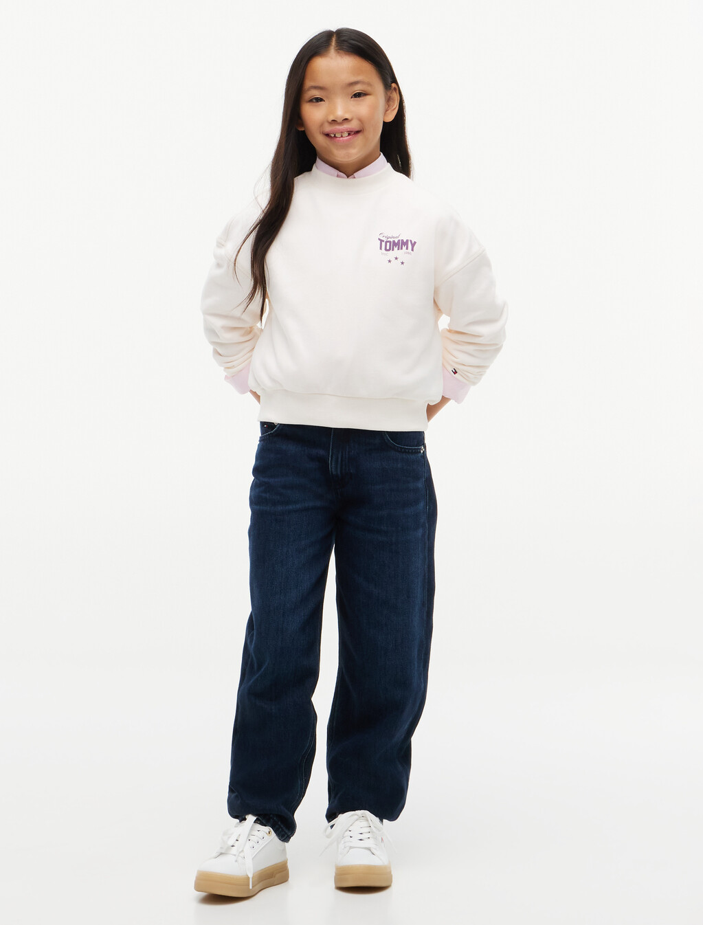 Star Back Graphic Sweatshirt, Off White, hi-res