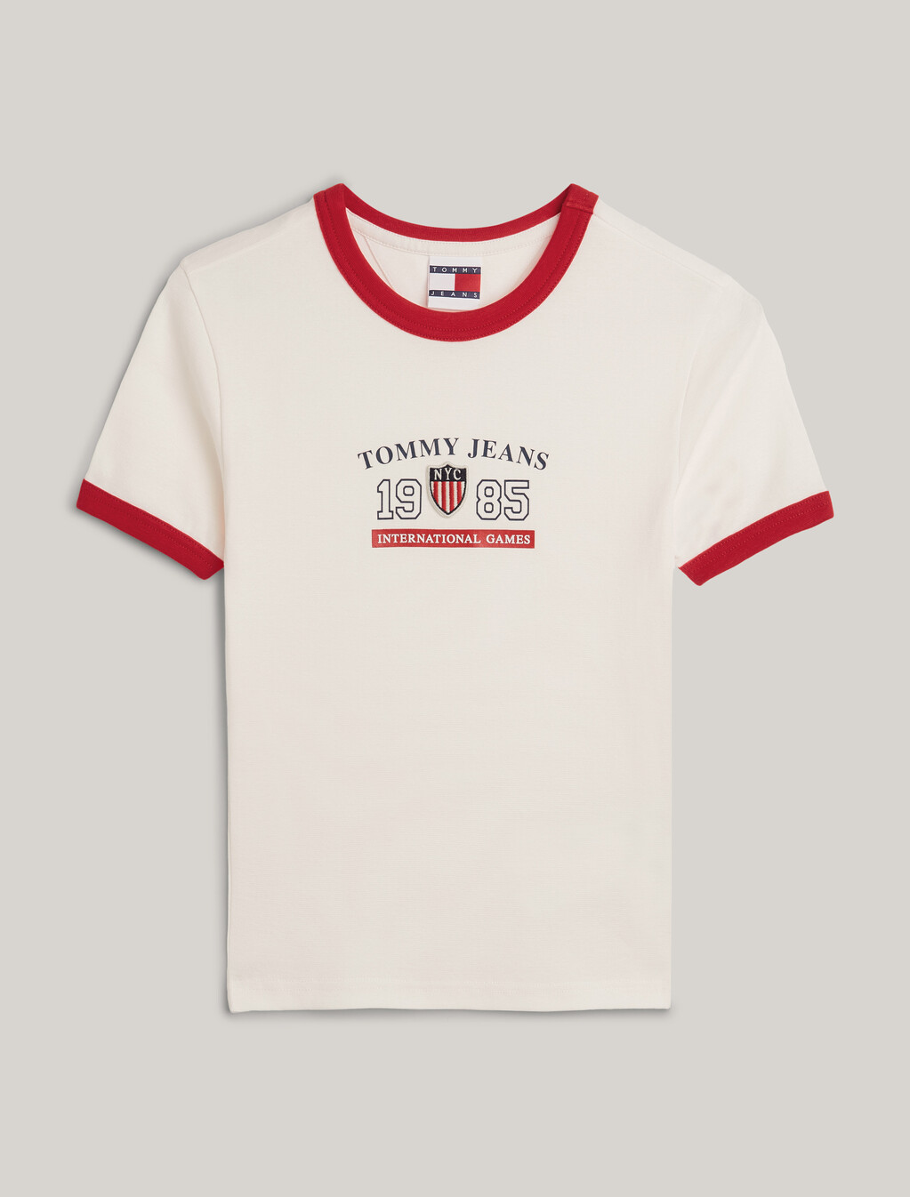TJ x INTERNATIONAL GAMES 拼色 T 恤, Ancient White, hi-res