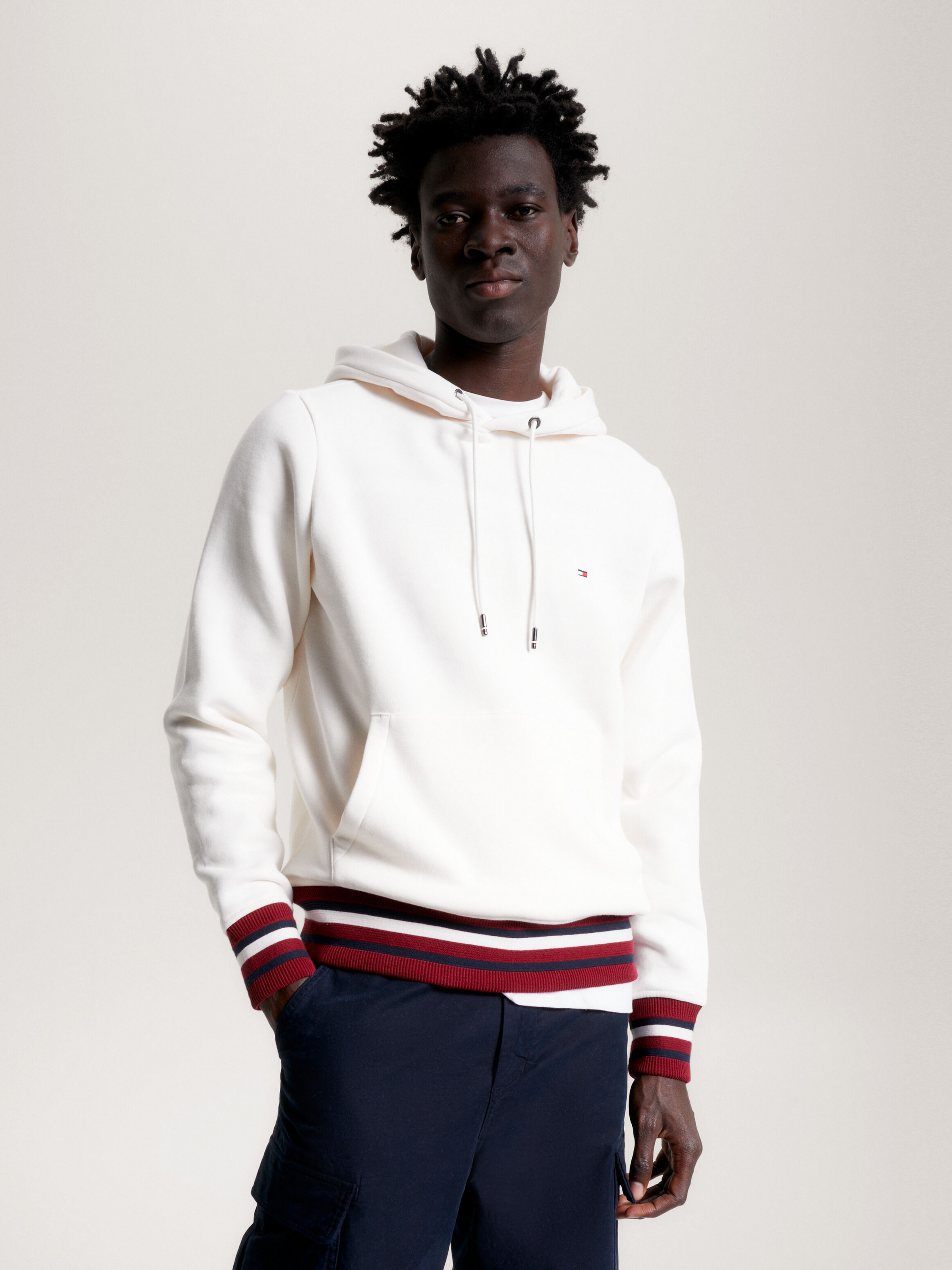 Global Stripe Drawstring Hoody