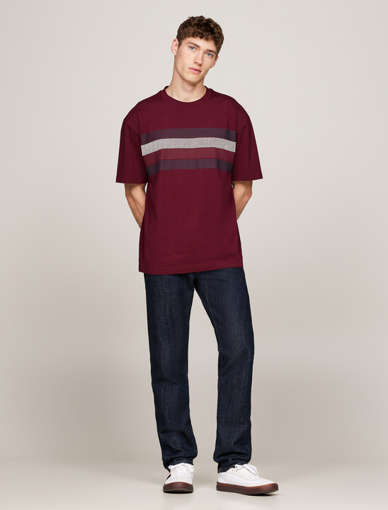 Shadow Flag Relaxed T-Shirt, Deep Rouge Shadow Flag Relaxed T-Shirt