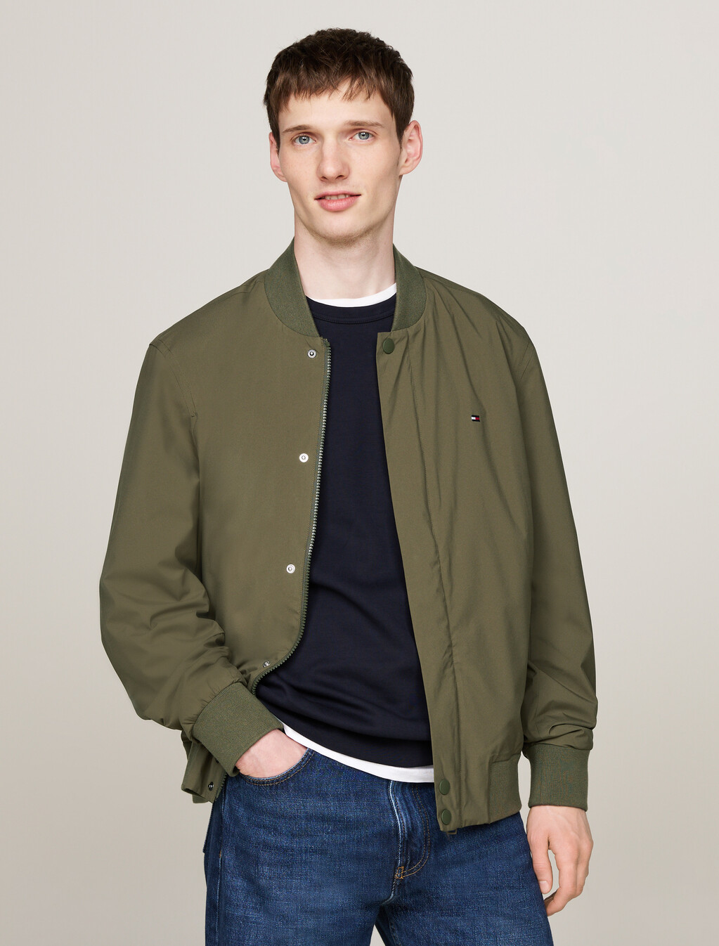 Technical Lightweight Bomber Jacket, Army Green, hi-res