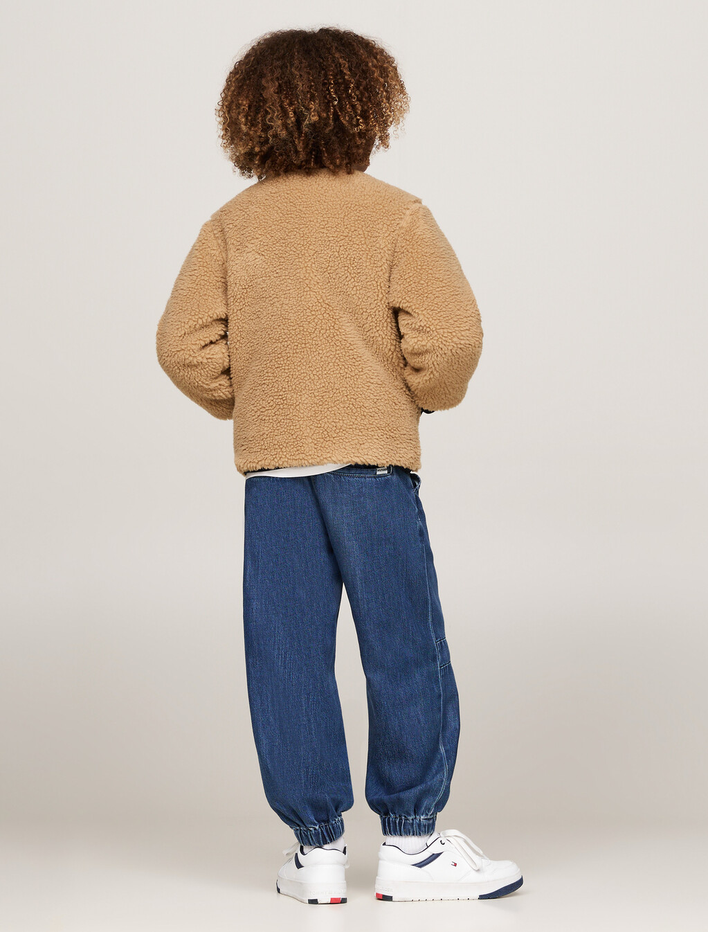 Reversible Quilted Teddy Relaxed Jacket, Desert Sky / Classic Khaki, hi-res
