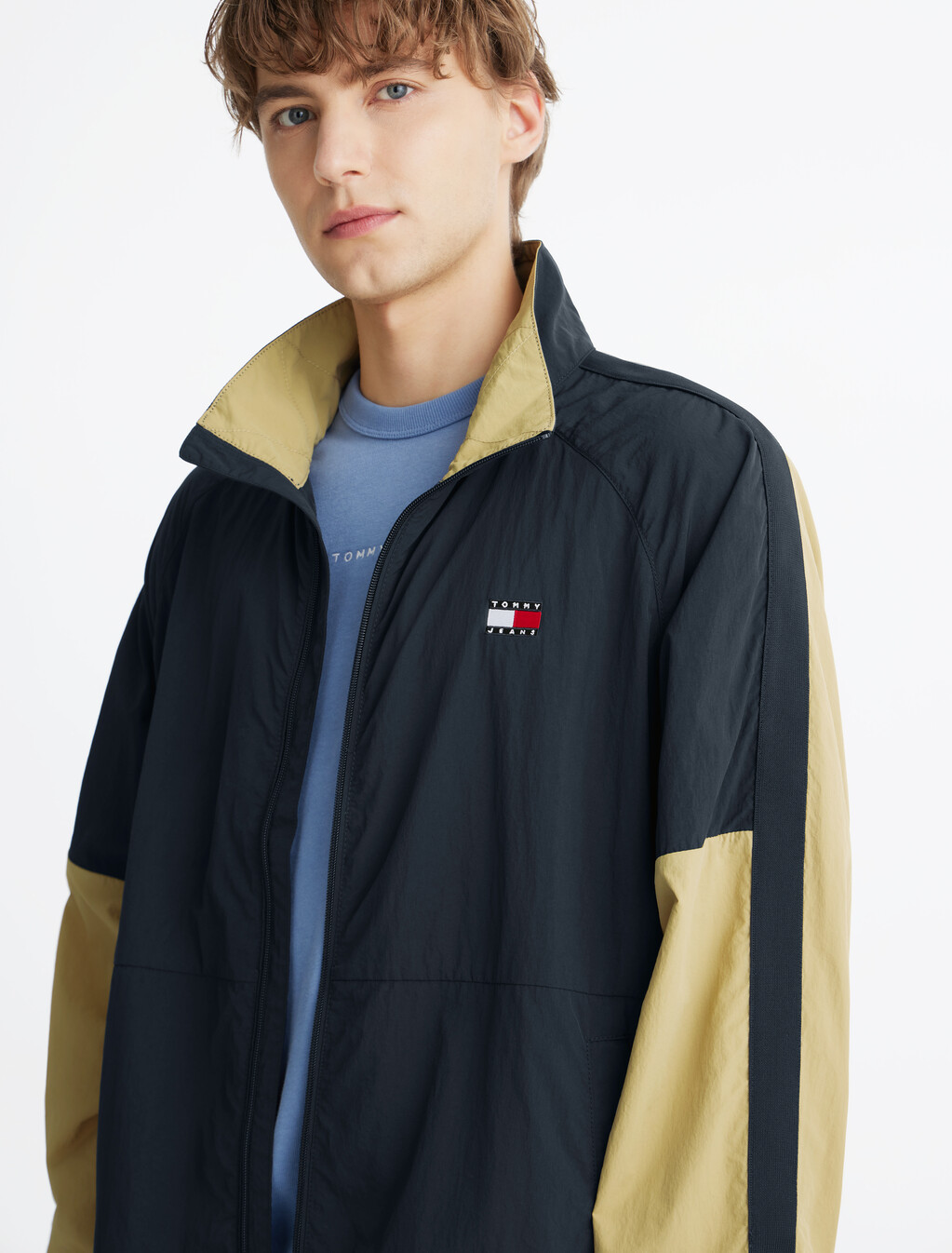 拼色輕盈風衣, Dark Night Navy / Multi, hi-res