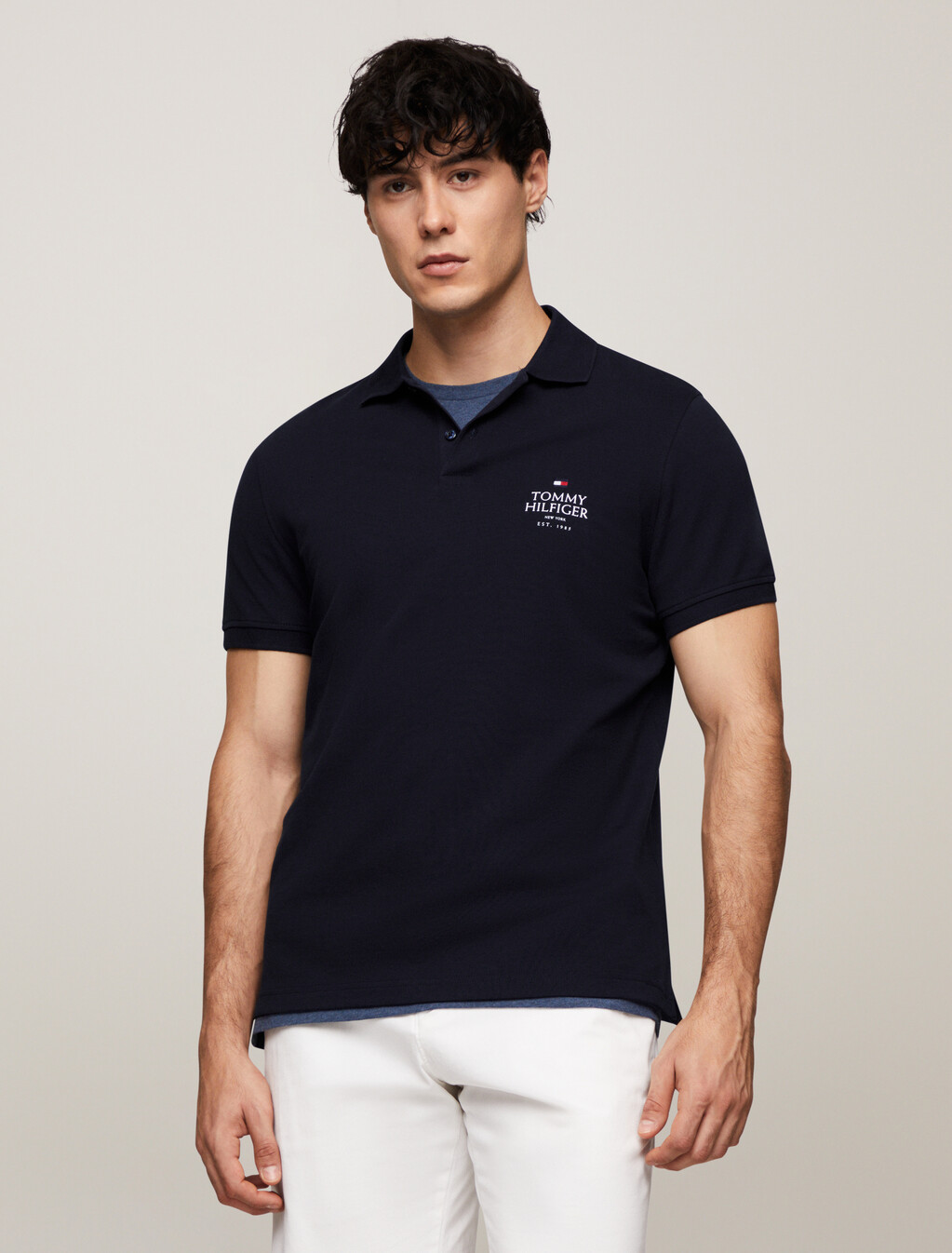 Organic Cotton Logo Polo, Desert Sky, hi-res