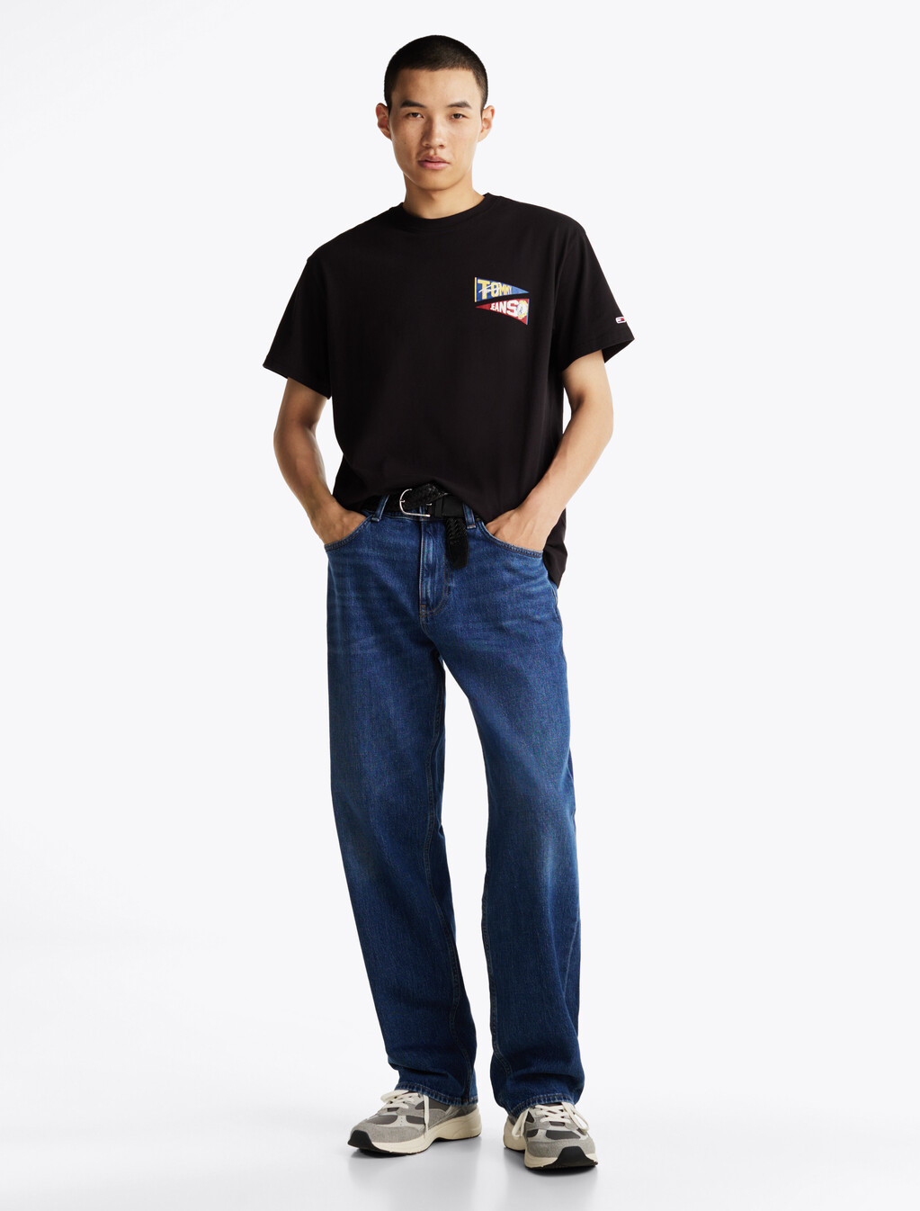 Relaxed Uni Flag Tiger T-Shirt, Black, hi-res