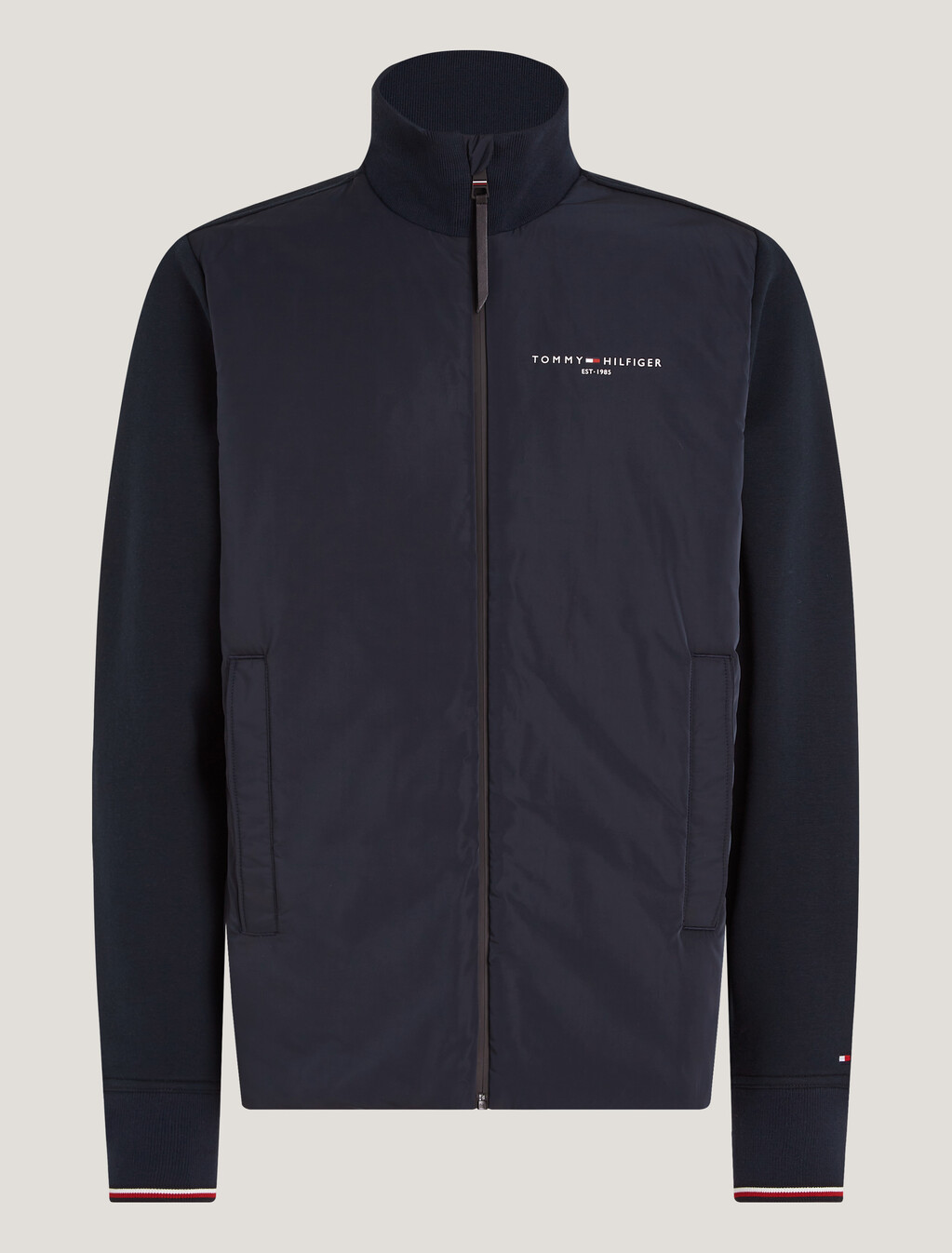 Stand-Up Collar Zip-Thru Sweatshirt, Desert Sky, hi-res