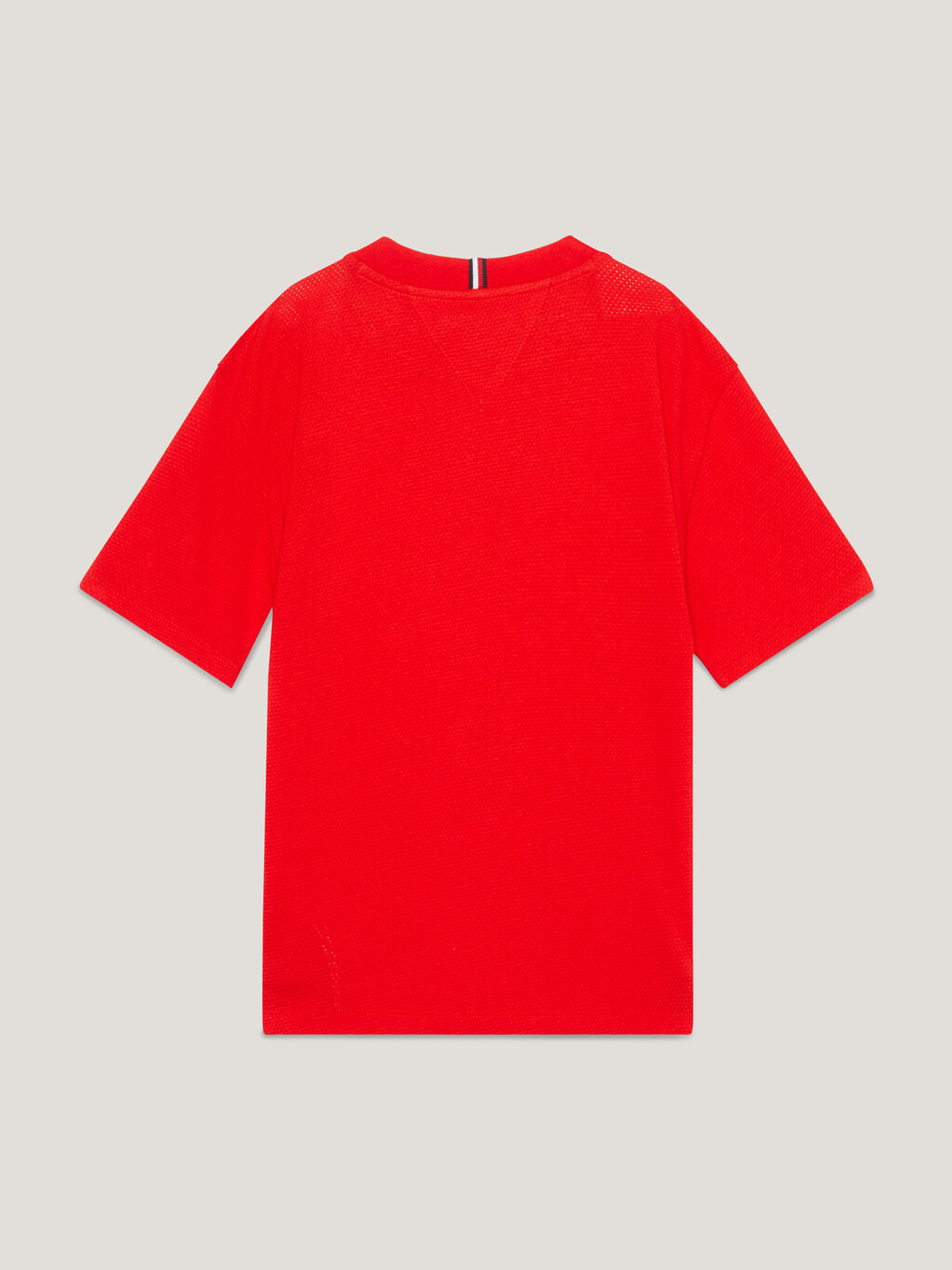 學院風Logo網布 T 恤, Fierce Red, hi-res
