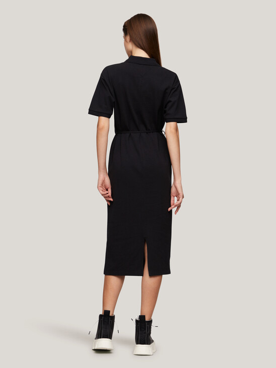 Belted Midi Polo Dress