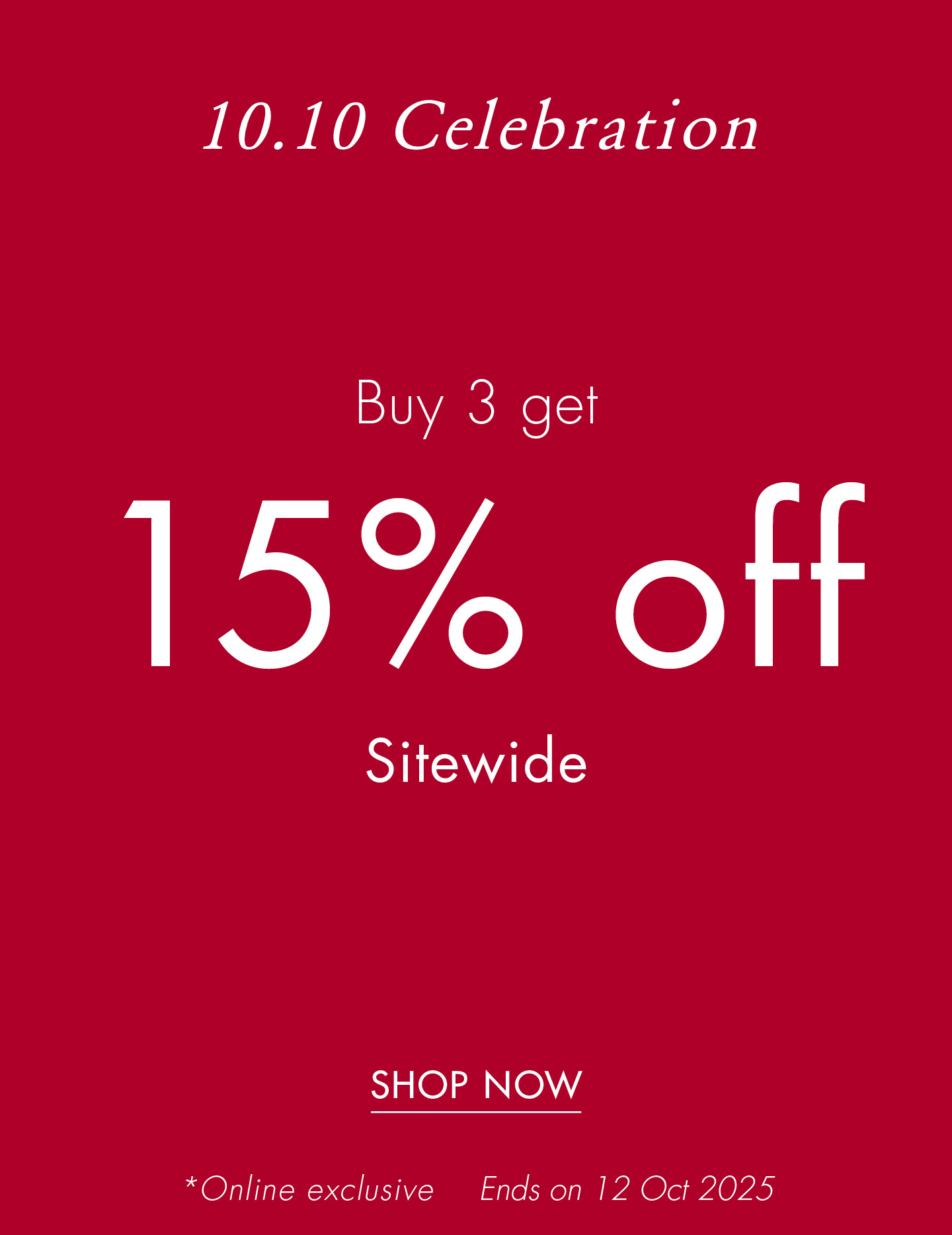 Tommy Hilfiger Buy 3 Get 15%off